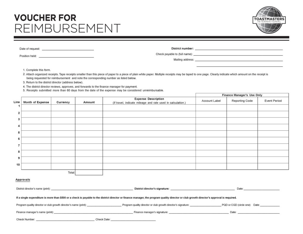 Reimbursement Form Template IRS Mileage Rate 2021