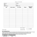 Fillable Mileage Reimbursement Request Form Printable Pdf