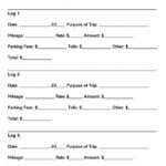 Free IRS Mileage Reimbursement Form Word PDF