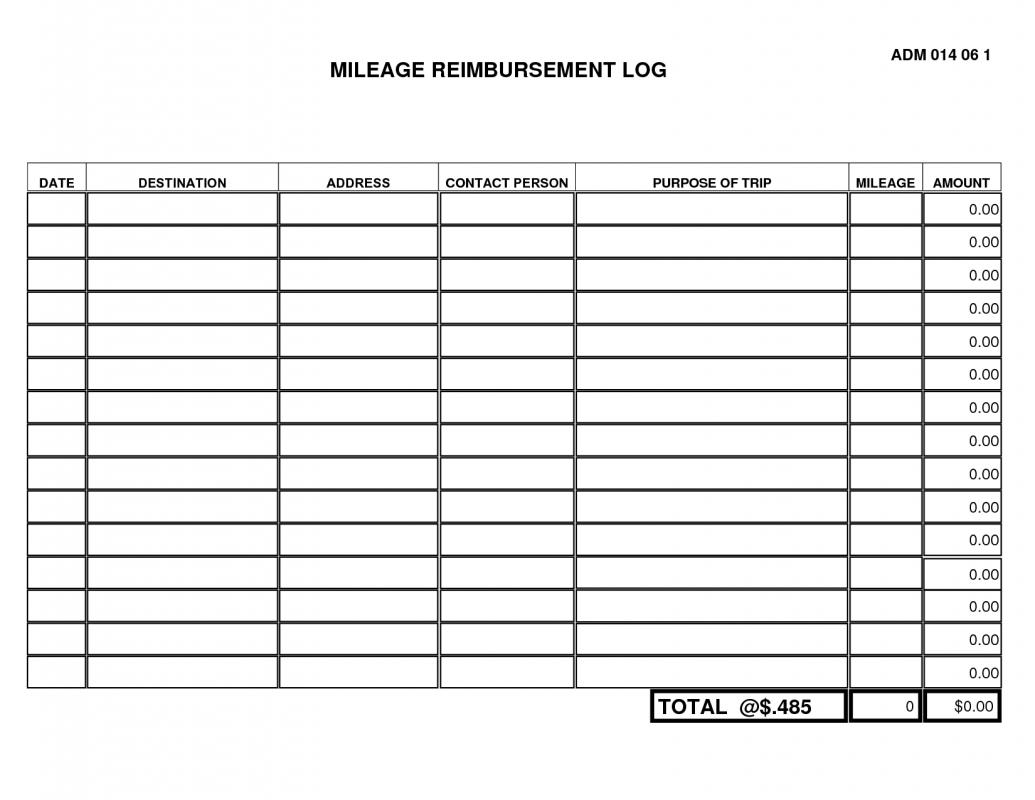 Irs Mileage Log Template Shatterlion info